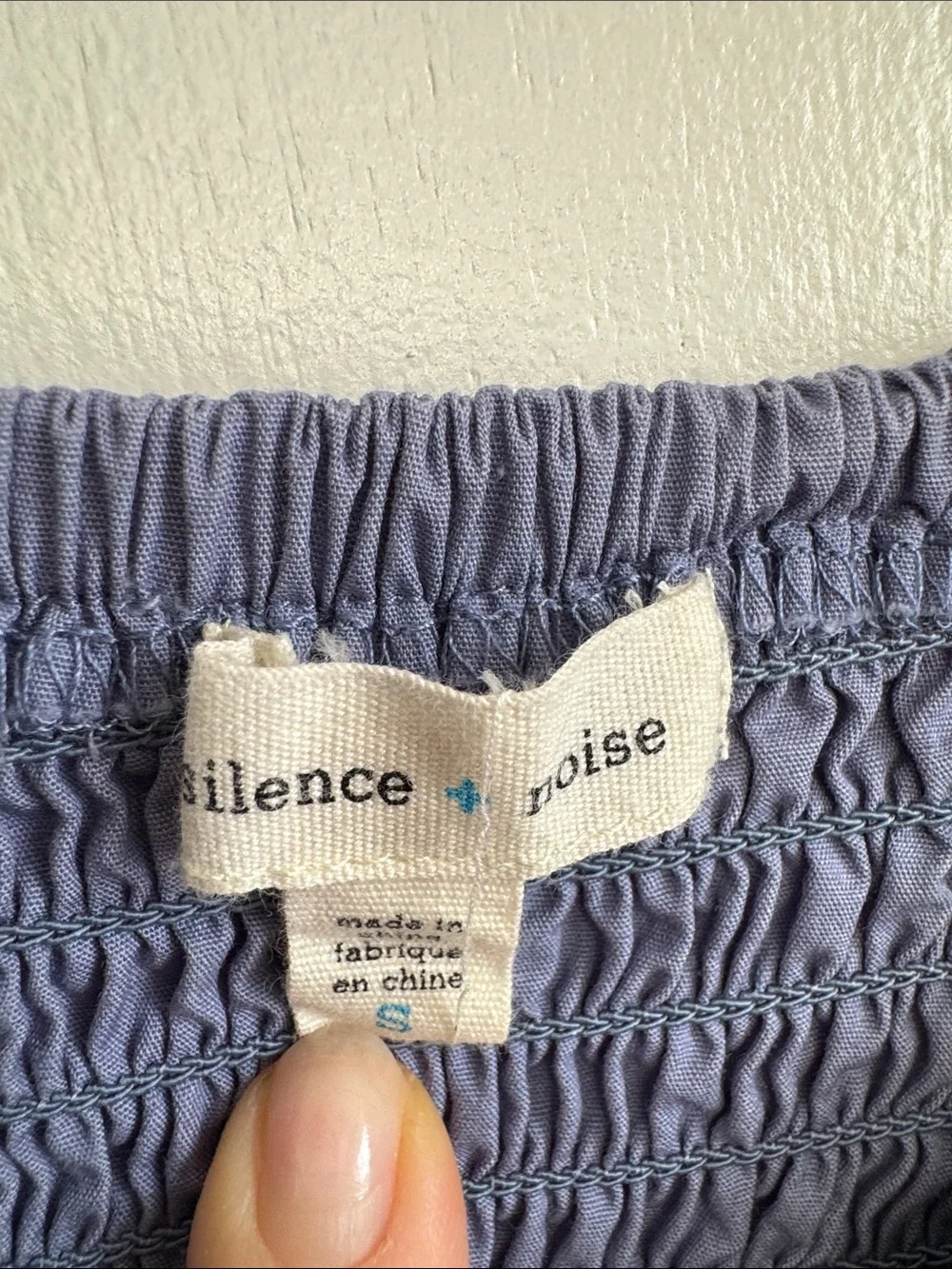 silence + noise Blue Patchwork Strap Dress